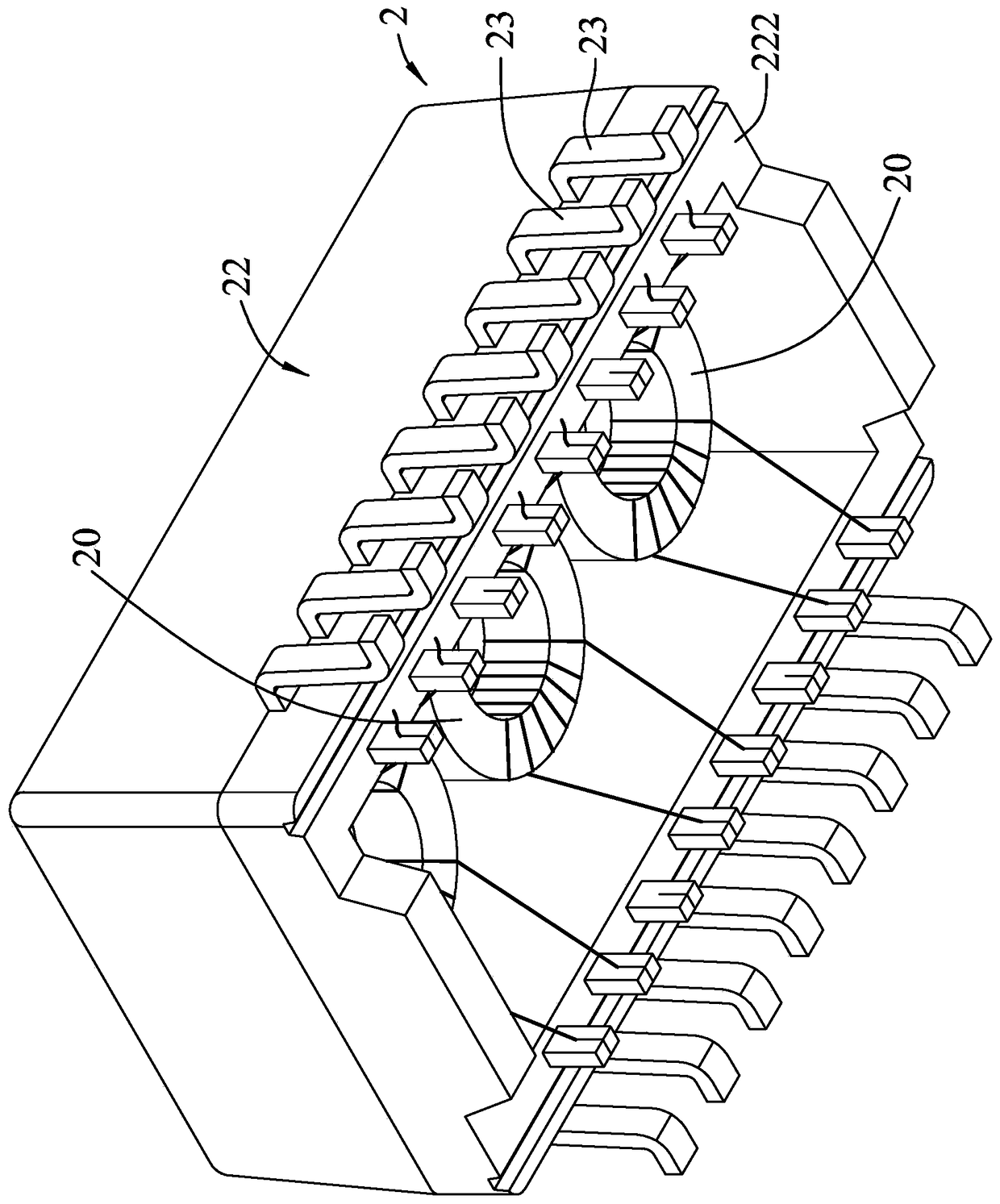 Electronic component holder with ring structure