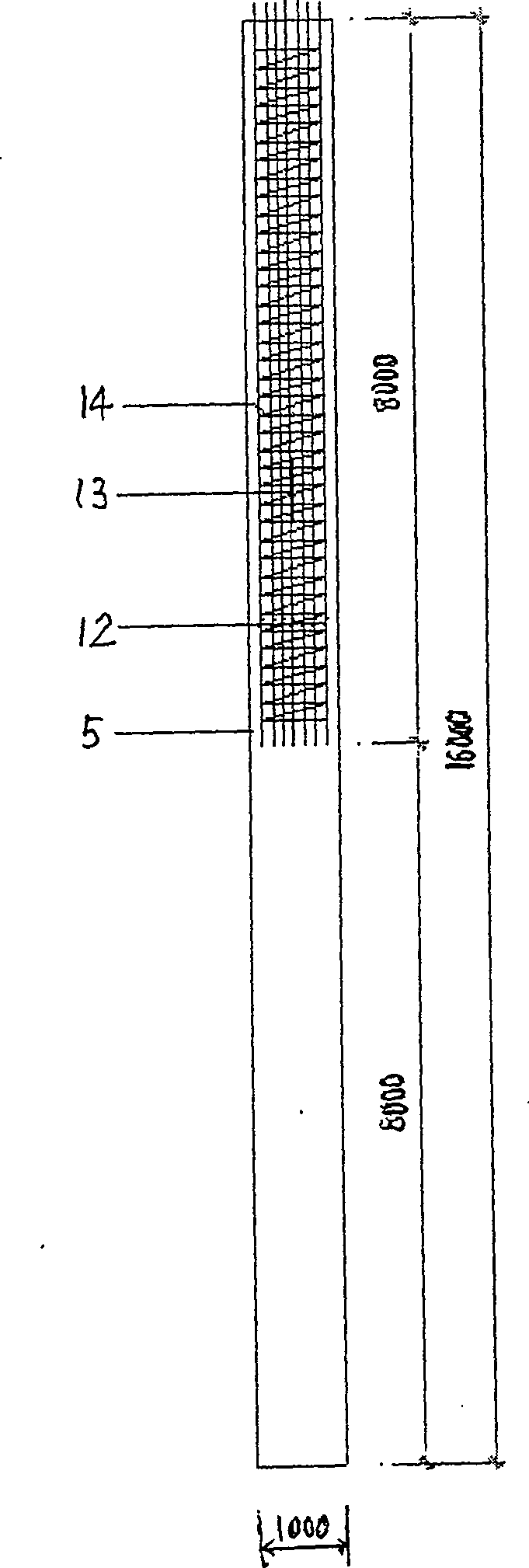 Method for detecting reinforcing bar cage length of concrete pouring pile by electric logging method