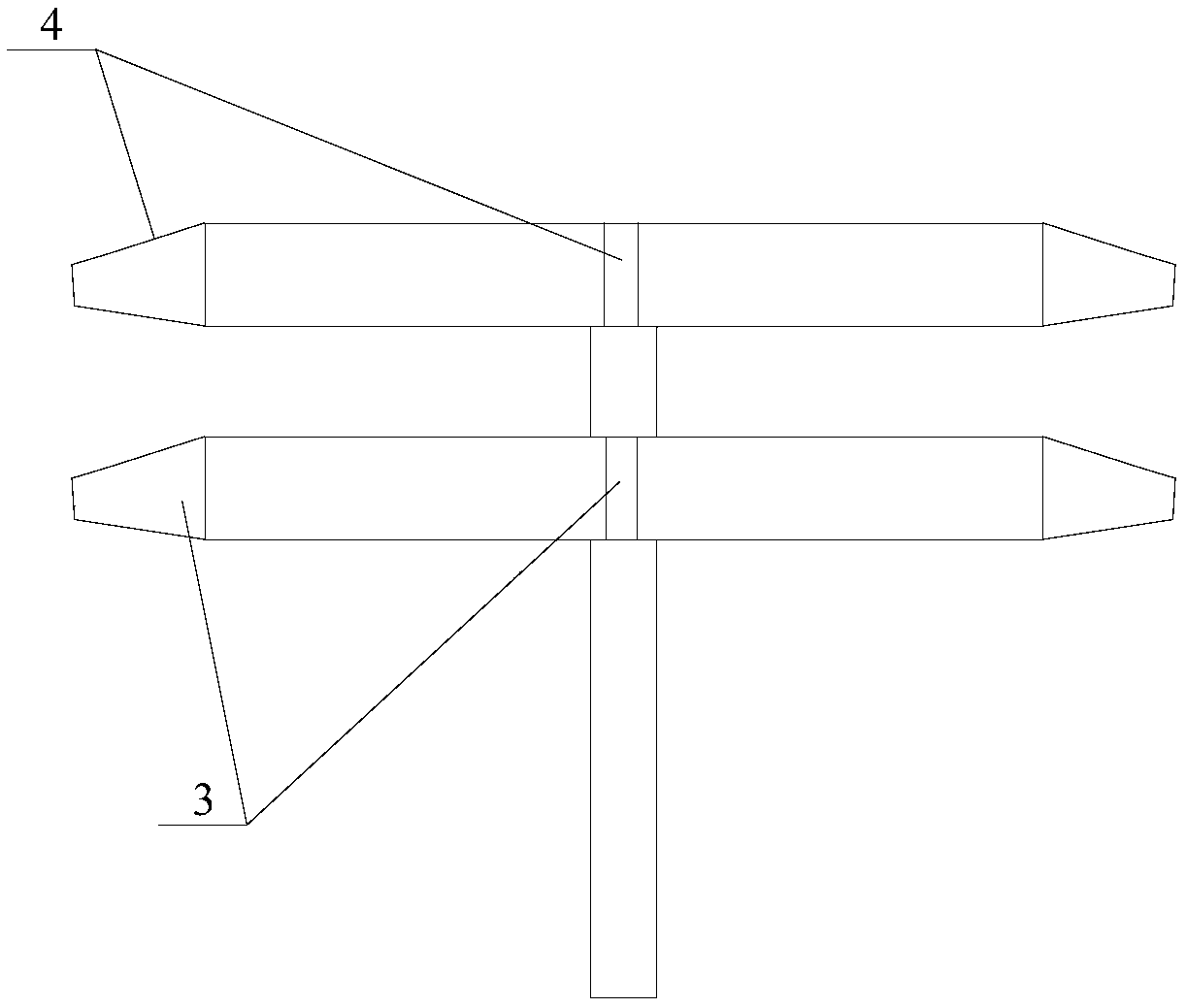 Clock split axis shock escapement