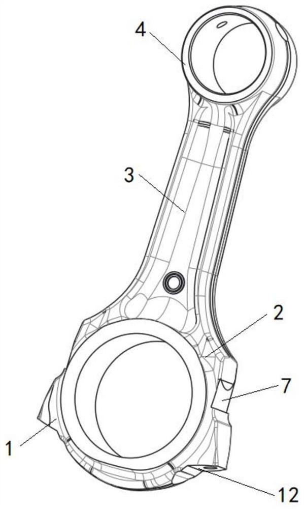 Explosive connecting rod and engine