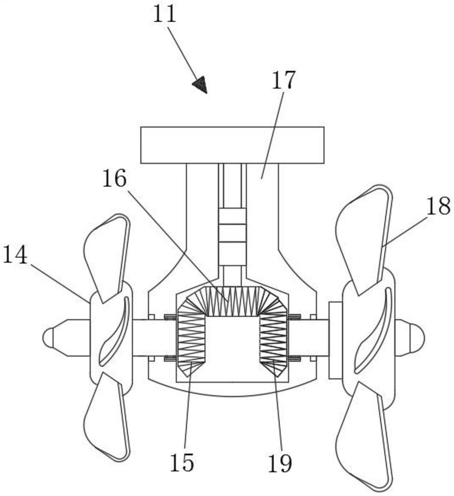 Sewage treatment double-impeller reflux pump based on CRI system