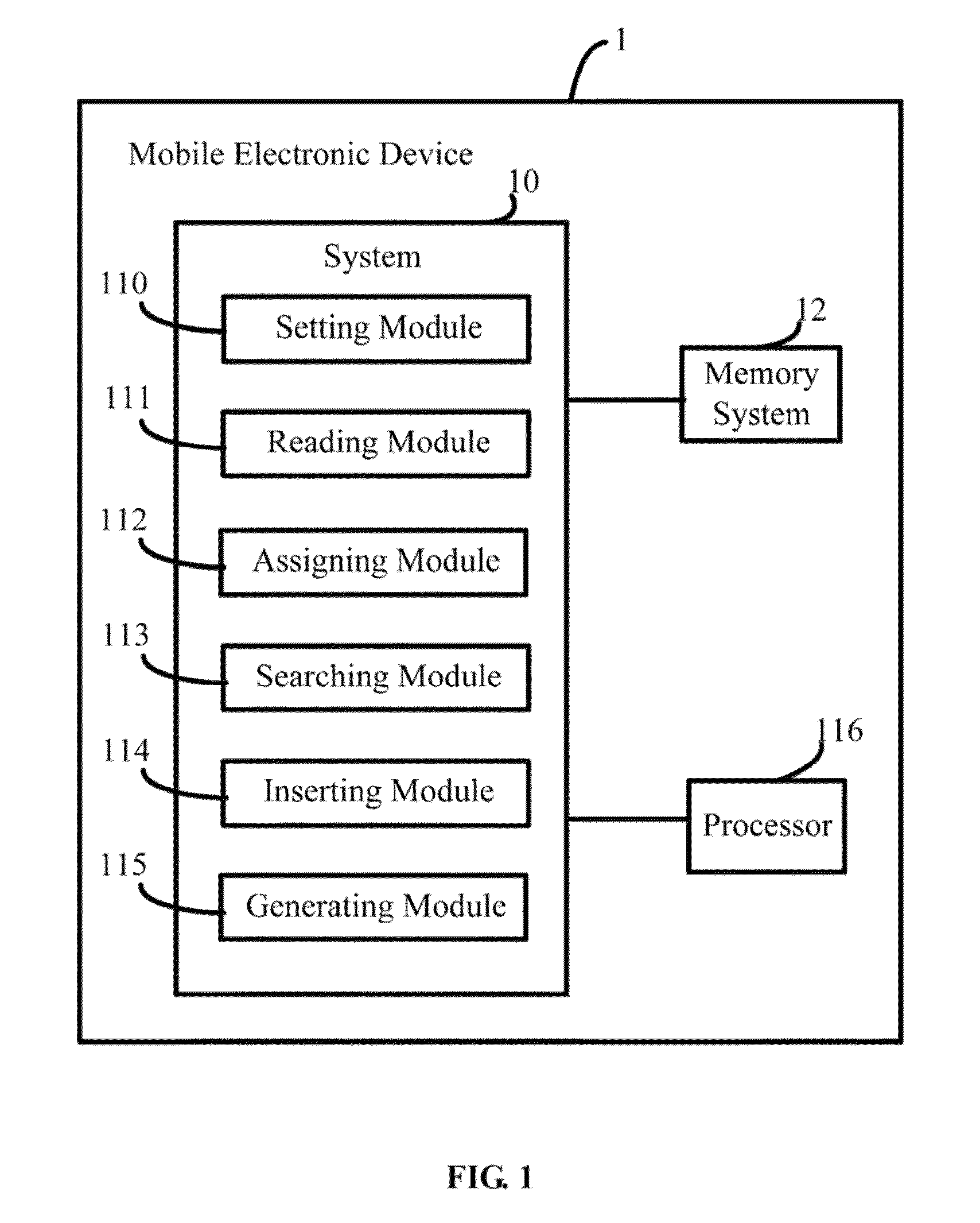 System and method for encrypting an electronic file in a mobile electronic device