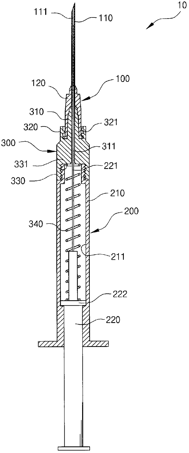 Syringe for injecting surgical thread