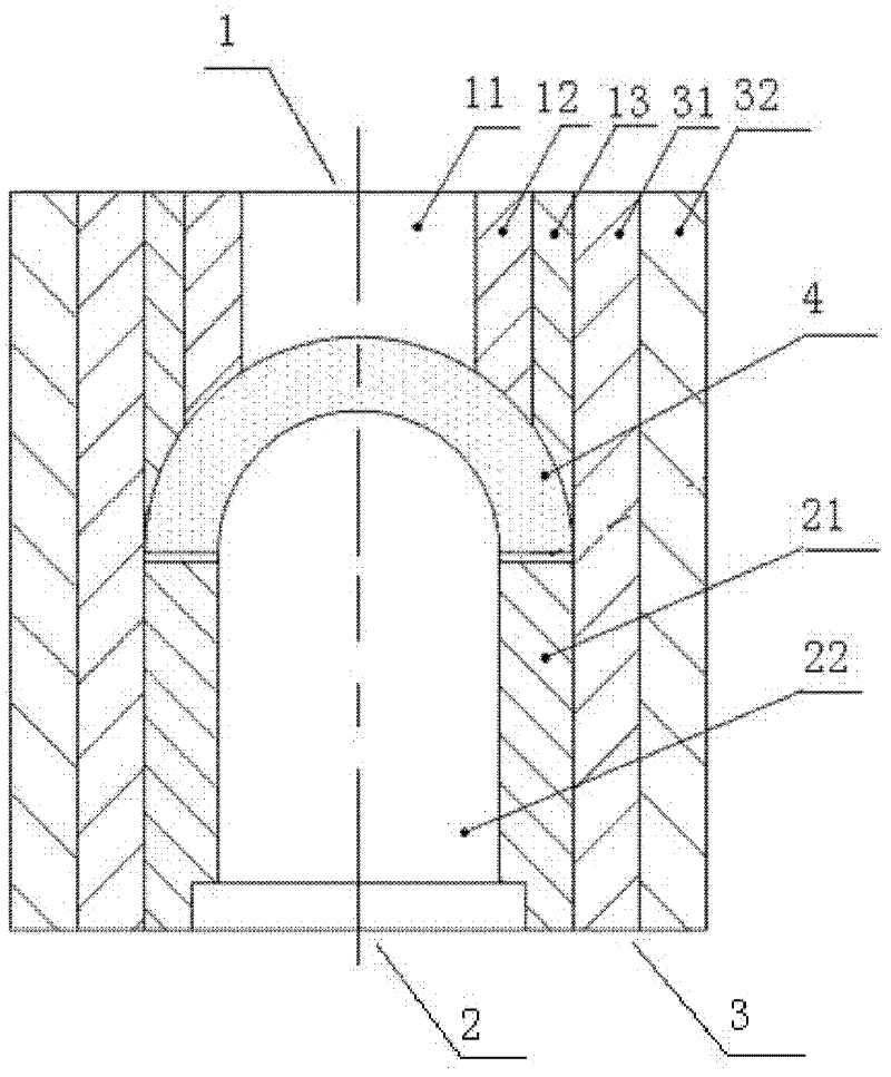 Mold and method for preparing hard alloy hollow sphere