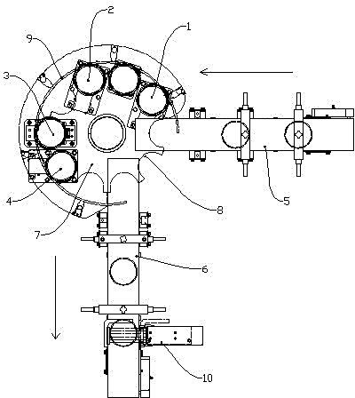 Canned product weighing and filling device