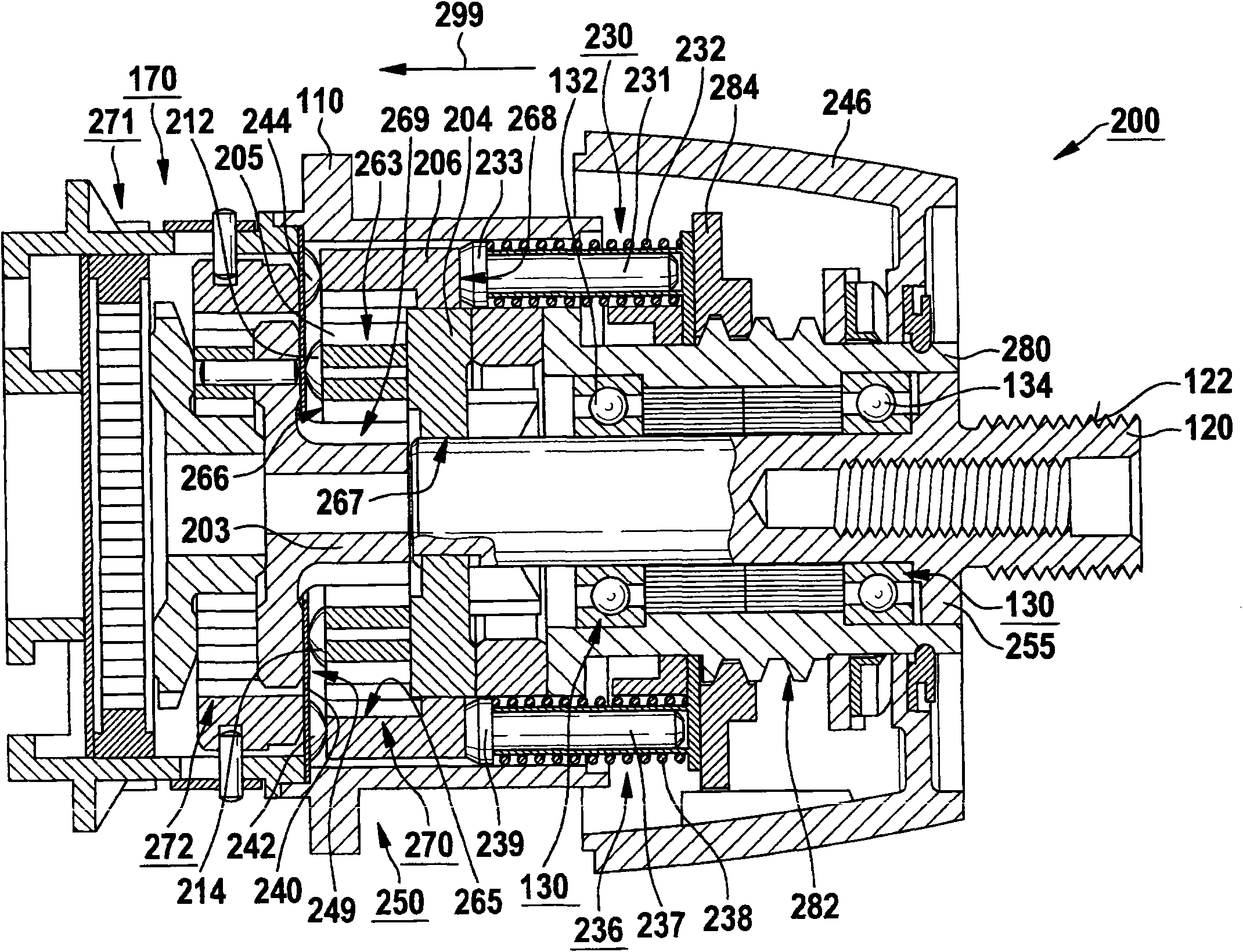 Hand-guided power tool having a torque coupling