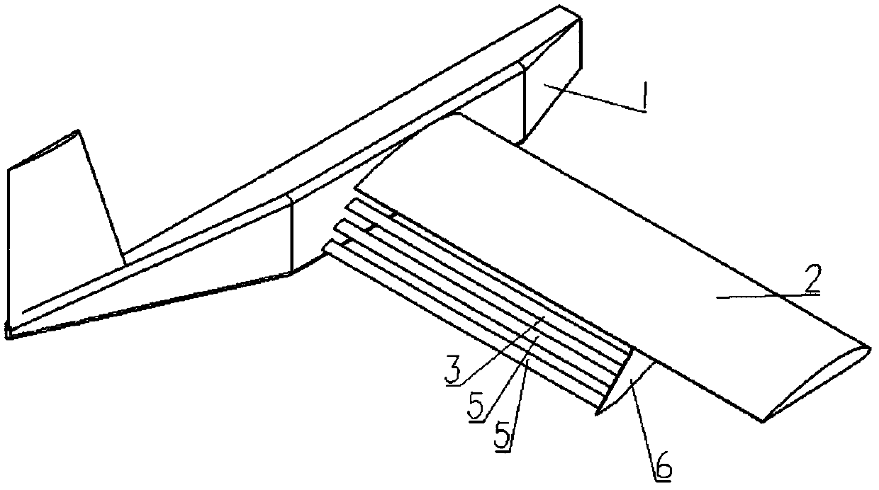 Flow guide blade grid for short-distance takeoff and landing of airplane