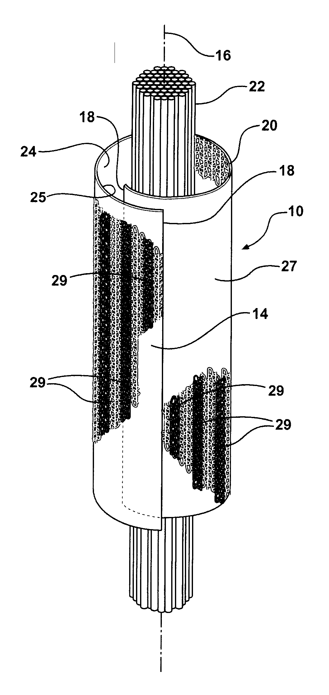 Self-curling knitted sleeve and method of fabrication