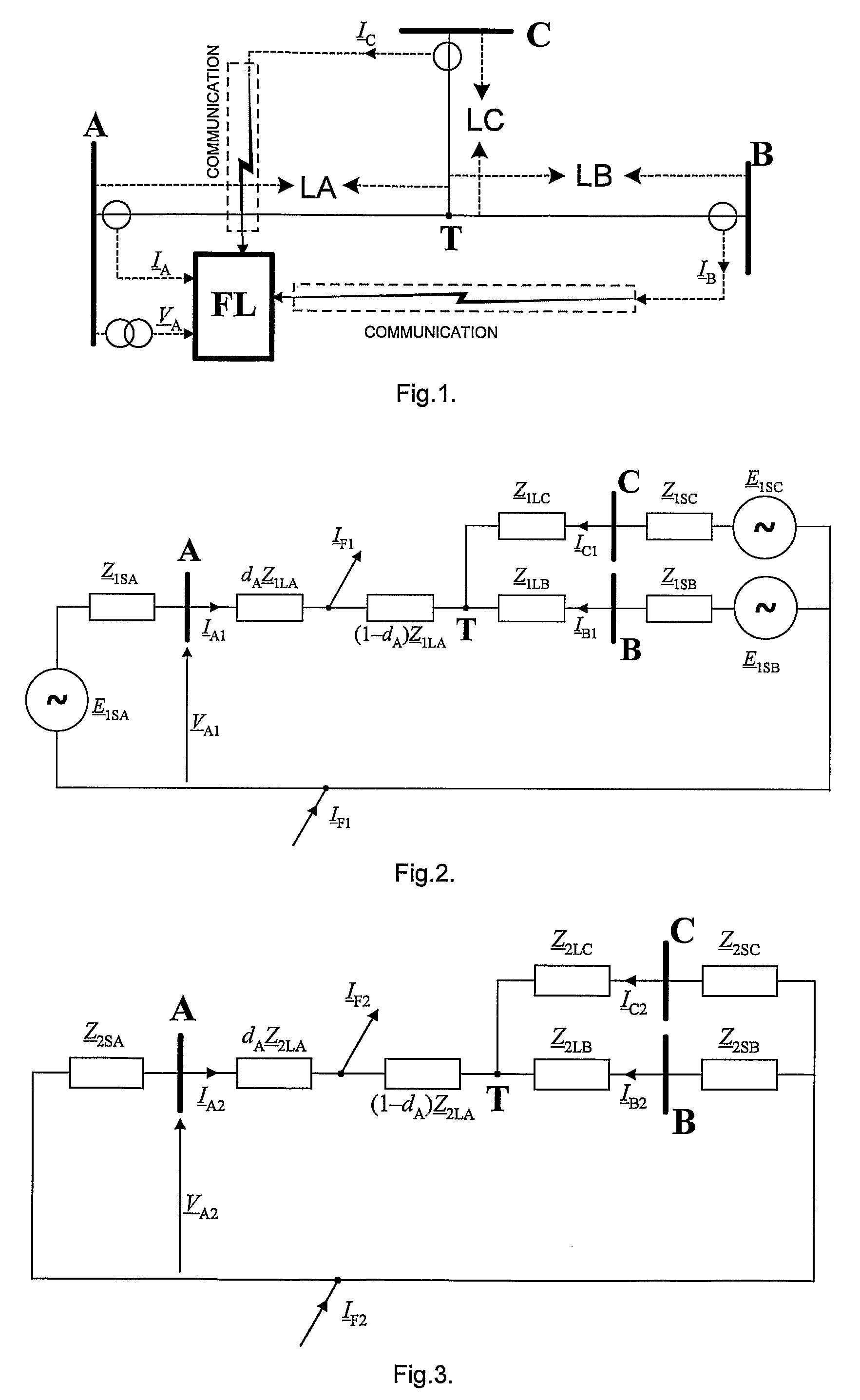 Method for fault location in electric power lines