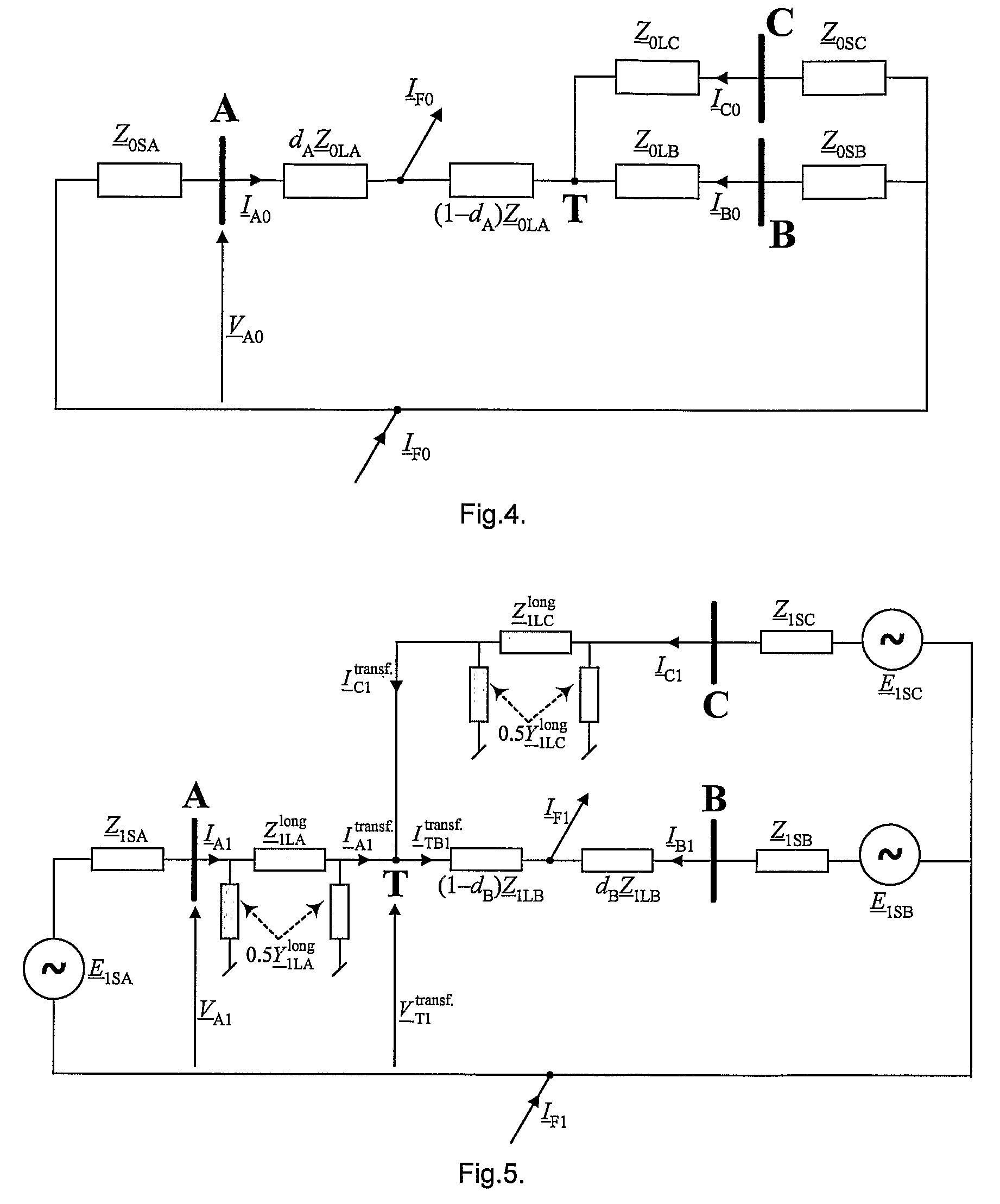 Method for fault location in electric power lines