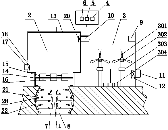 Ventilation and heat dissipation power cable channel management system