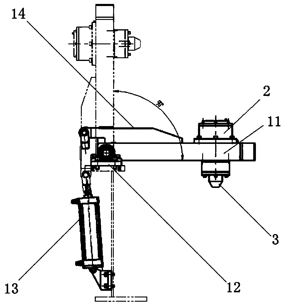 Floating tip cone device for vertical spool take-up machine