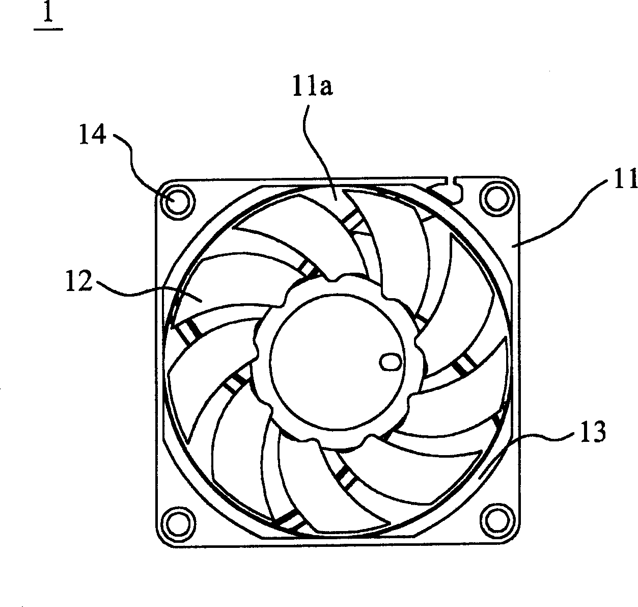 Heat sink and structure of fan frame