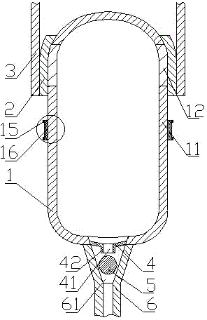 Easy taking type flow limiting tree nutrition liquid infusion bag