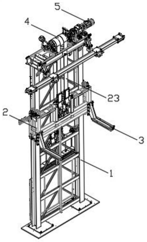 Displacement mechanism for vertical circulation intelligent parking equipment and working method thereof