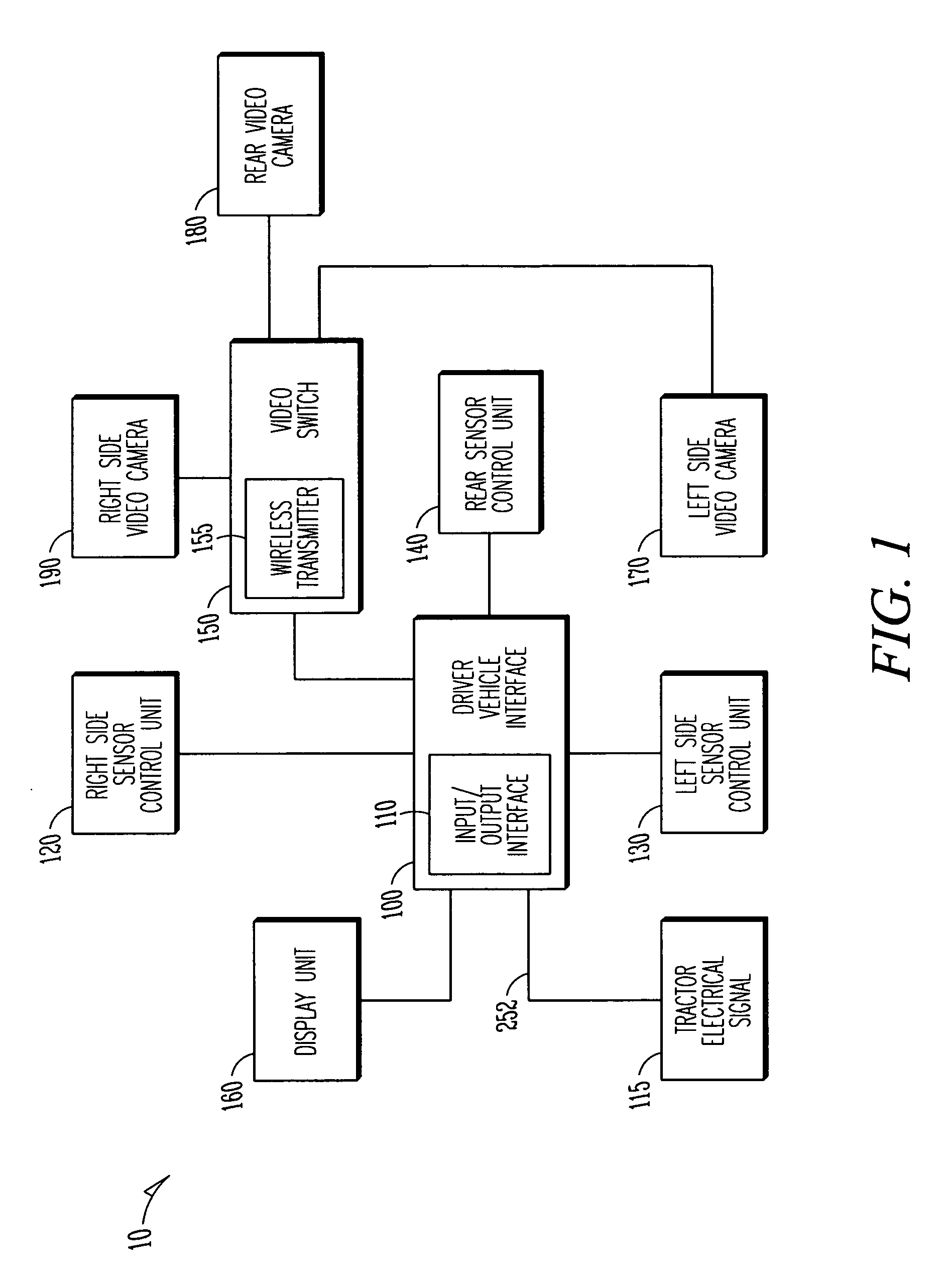 Trailer based collision warning system and method