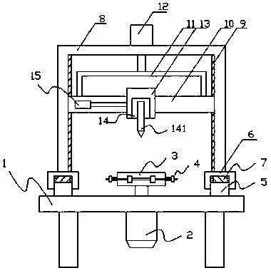 Glue dispensing device for filter machining