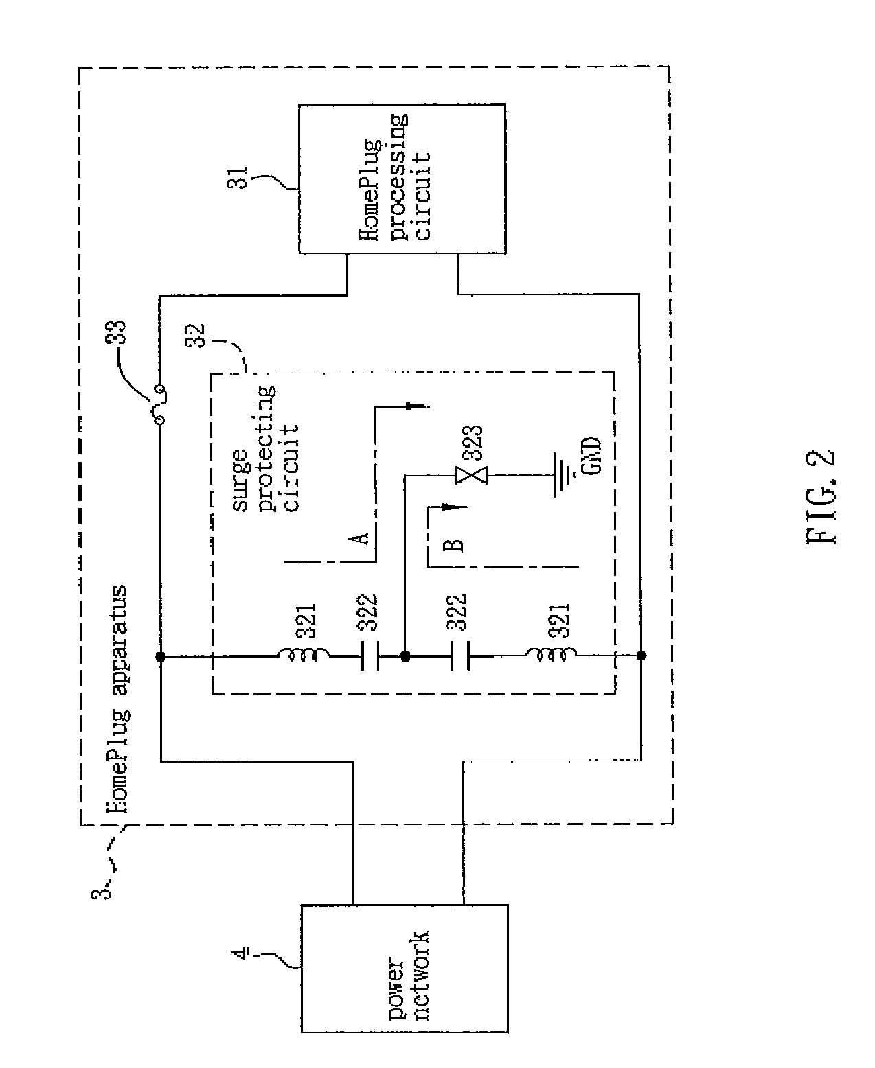Apparatus and surge protecting circuit thereof