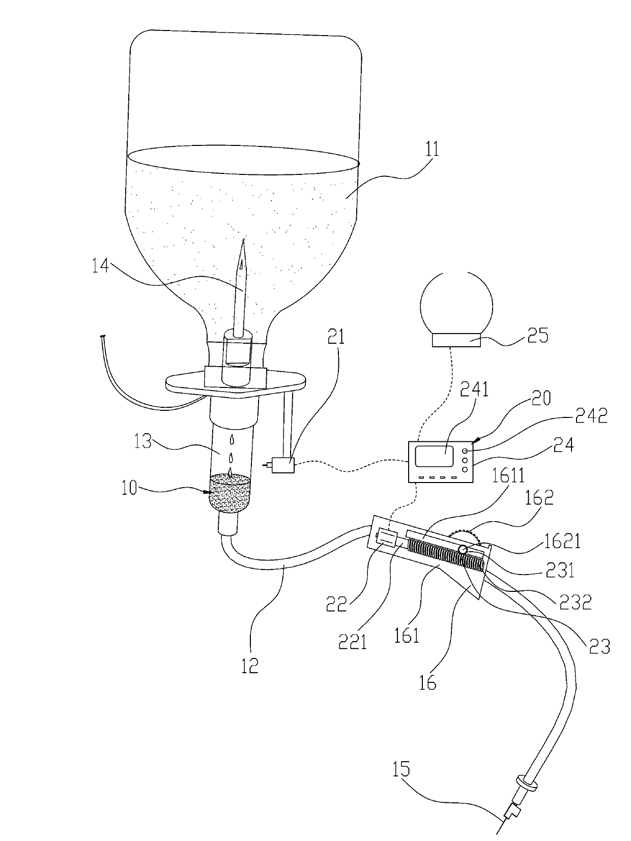 Infusion-bottle monitoring device
