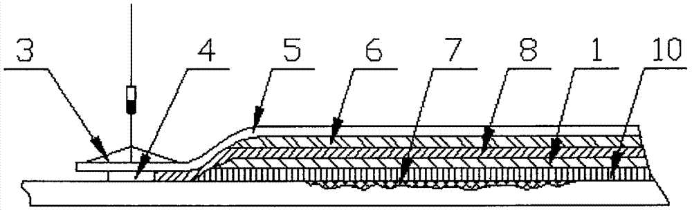 Monitoring and repairing method for curing and cementing of composite material