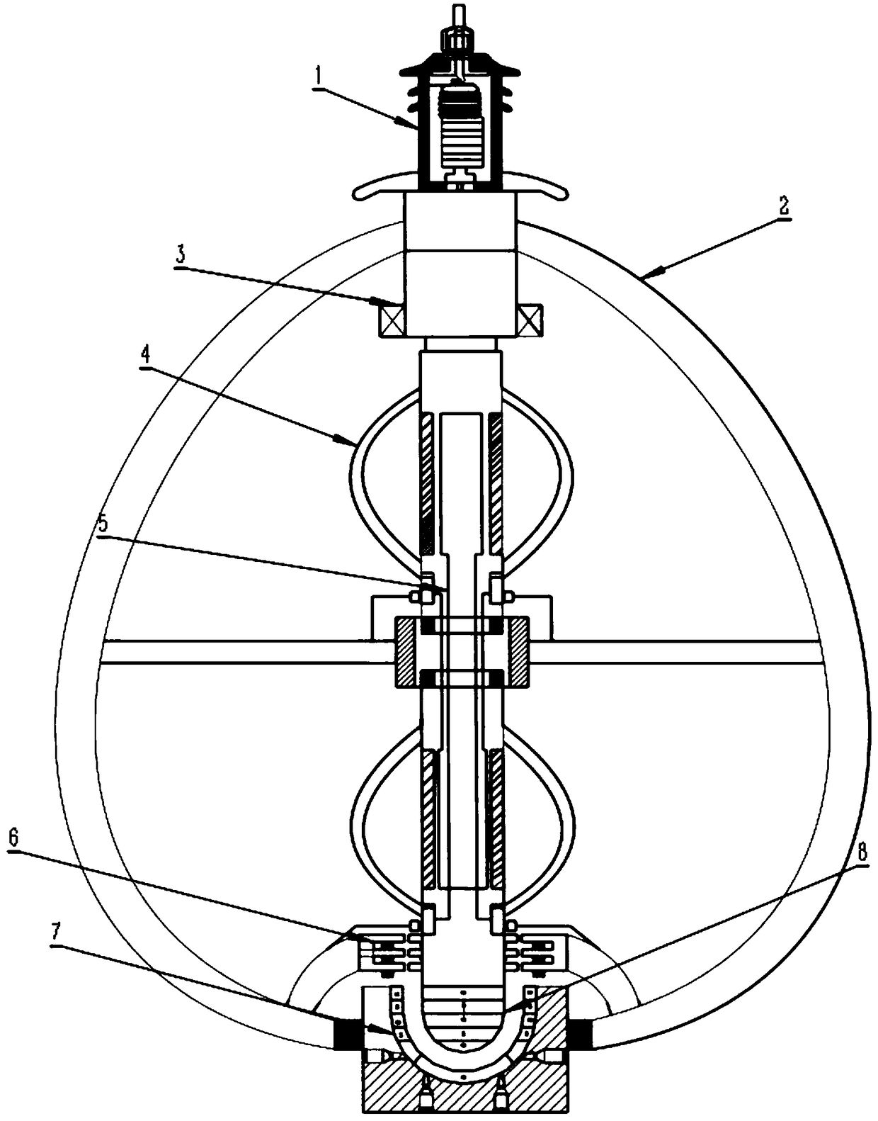 Magnetic suspension bearing vertical shaft double-wind-power power generating device