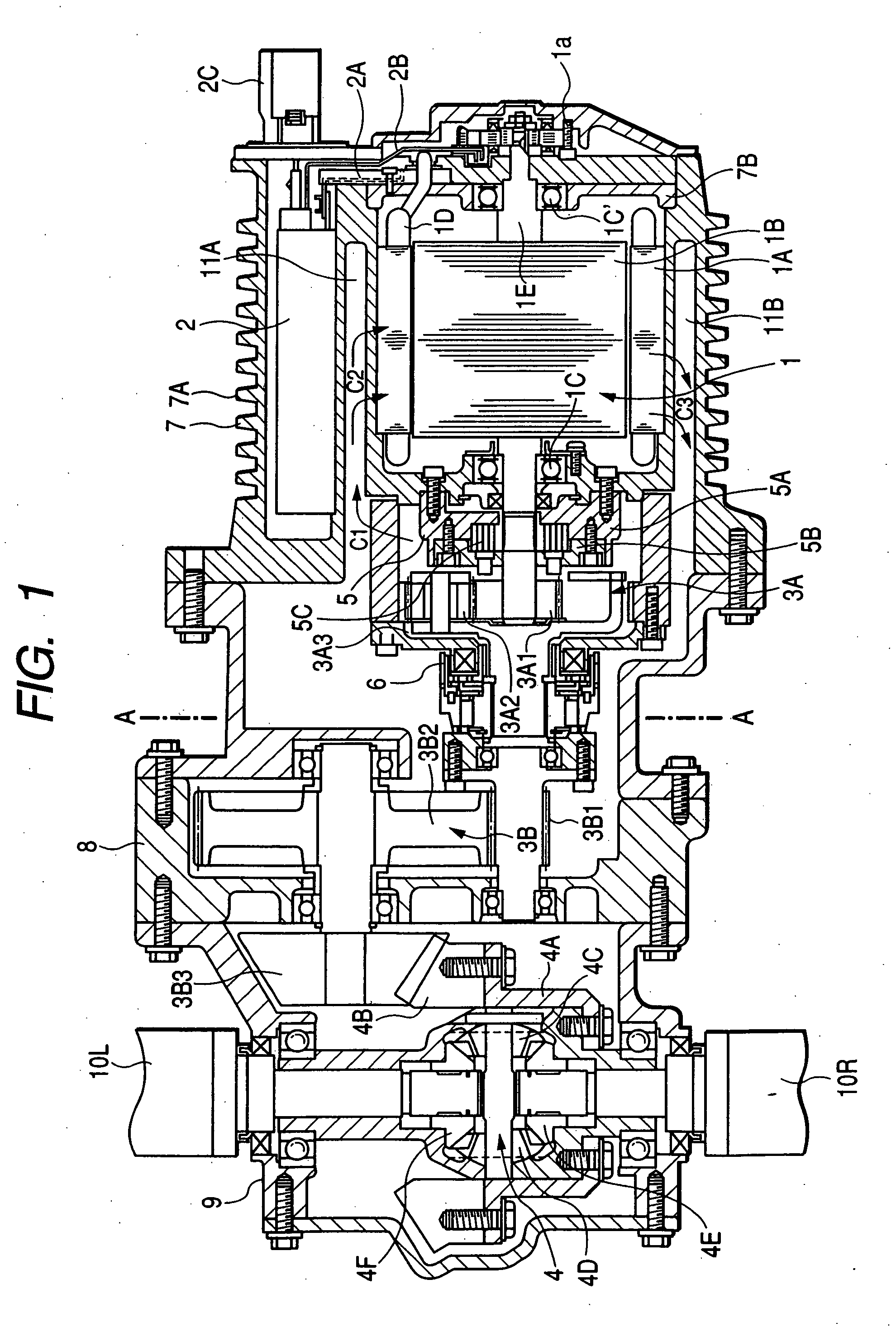 Vehicle drive device and four-wheel drive with motor