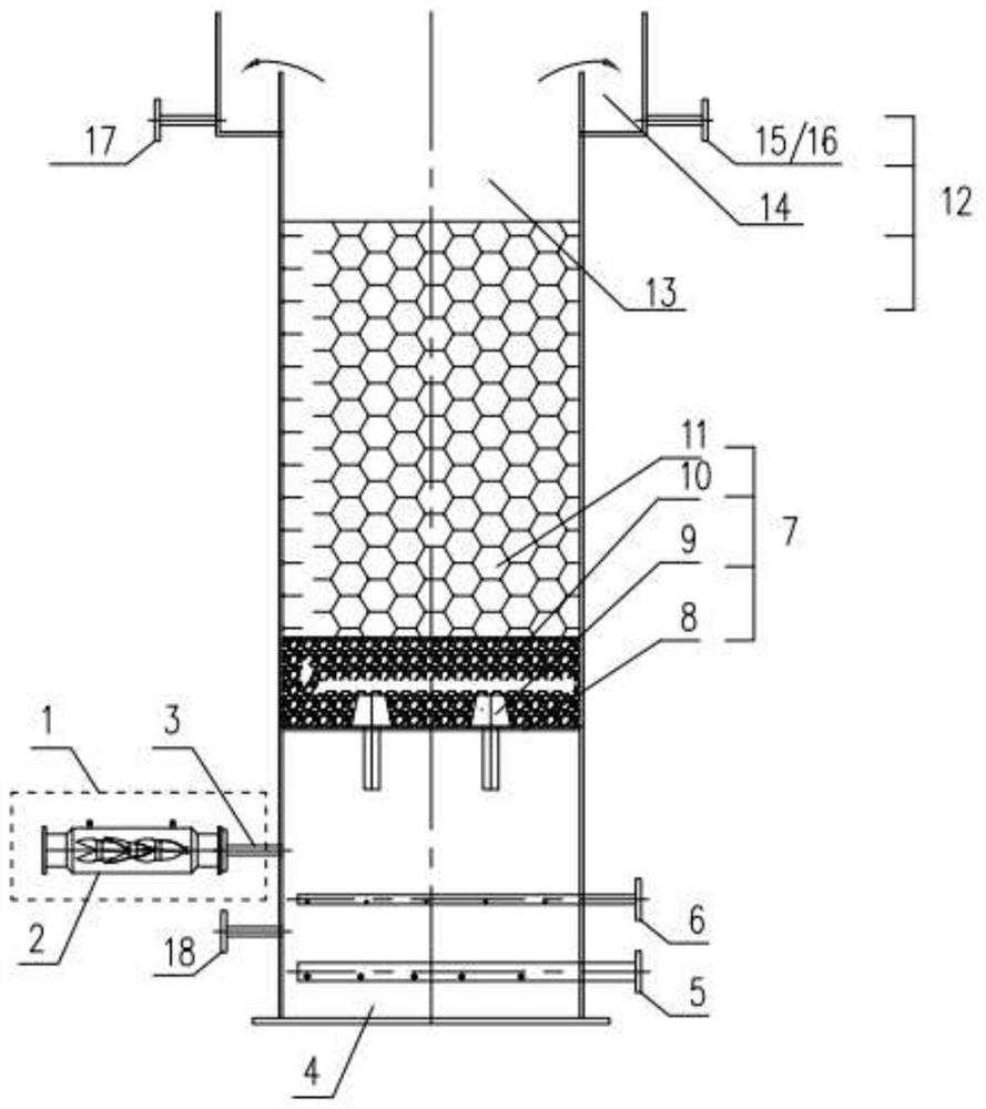 UAD biological filter tower system based on sulfur autotrophy and denitrification method