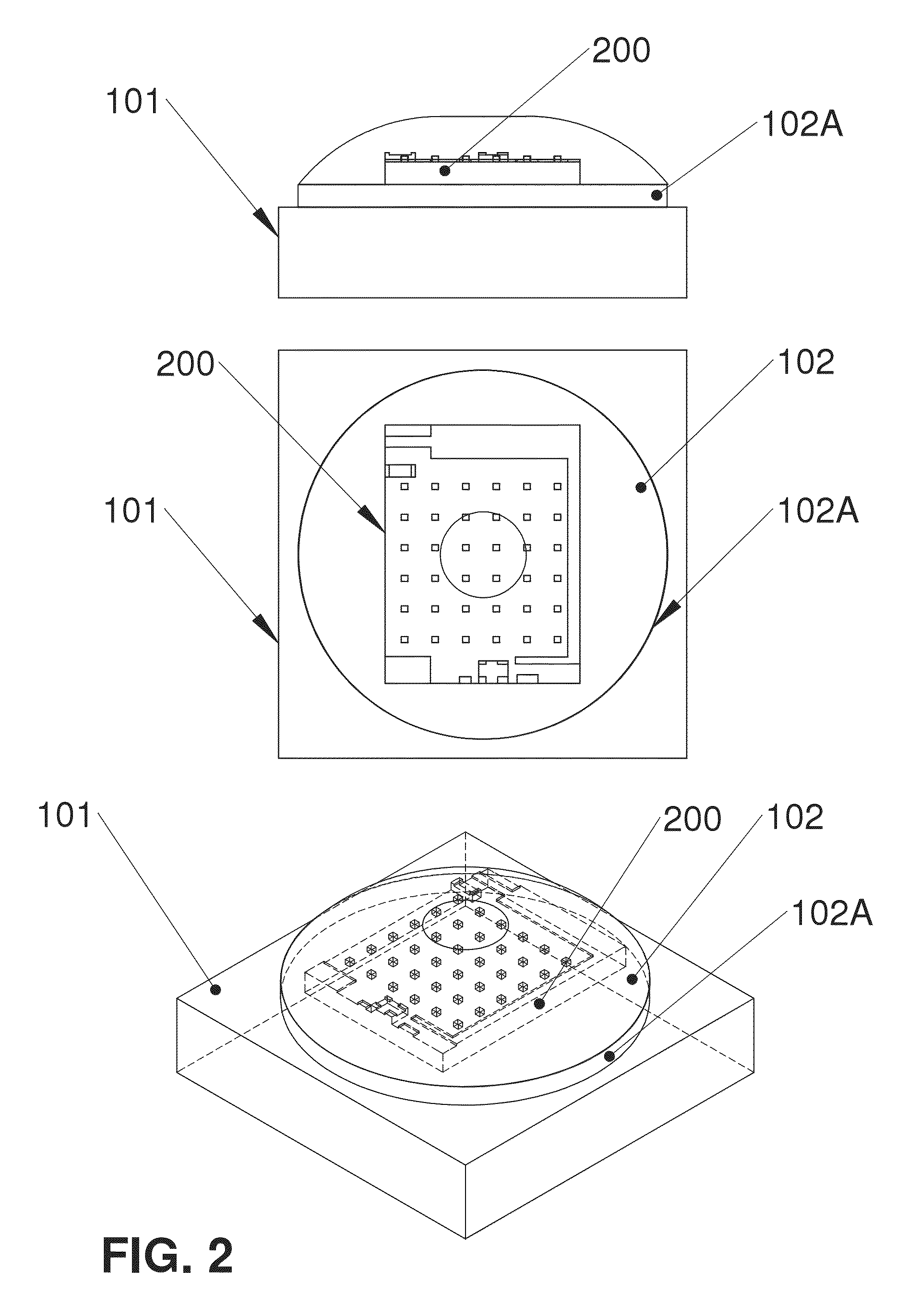 Gaussian surface lens quantum photon converter and methods of controlling LED colour and intensity