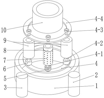 An electrolytic machining device for synchronously realizing the microstructure of the inner surface of a cylindrical workpiece and the outer surface of a cylindrical workpiece