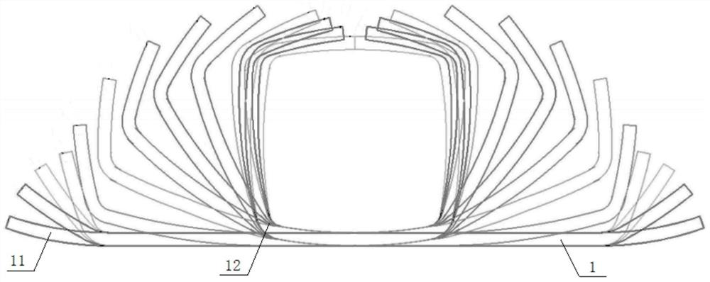 Closed section steel hot roll bending production composite process