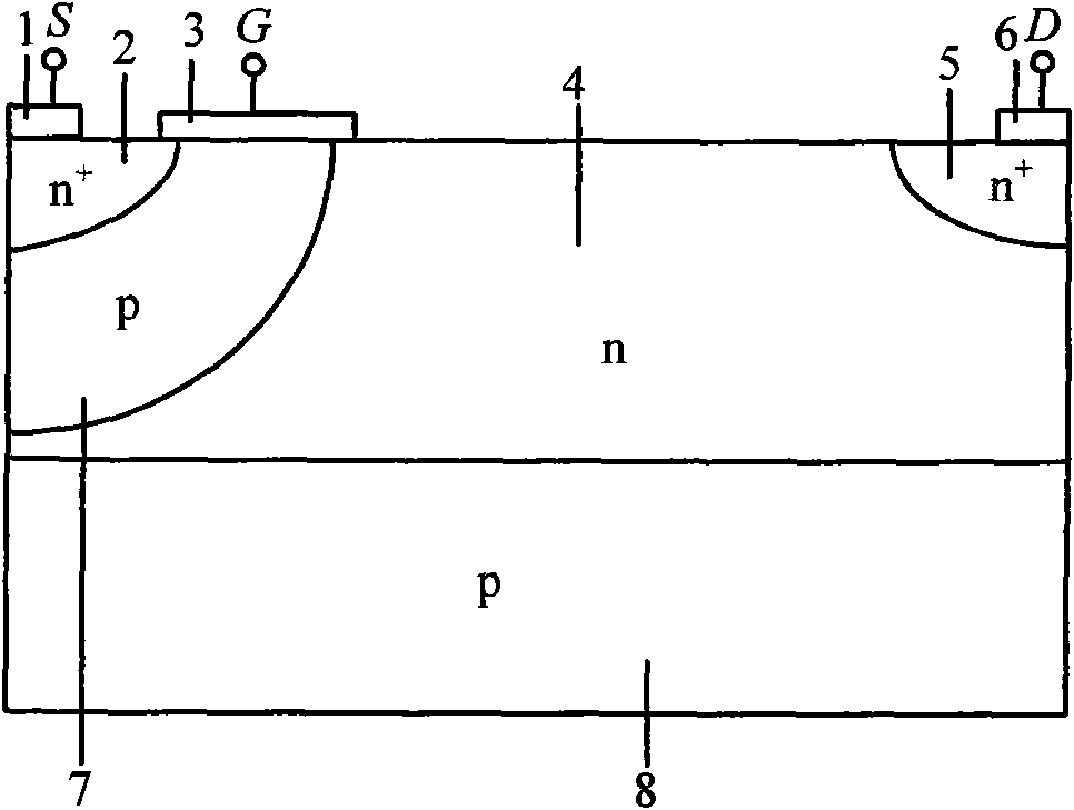 Silicon-based power device structure based on substrate bias technology