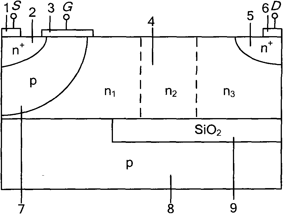 Silicon-based power device structure based on substrate bias technology