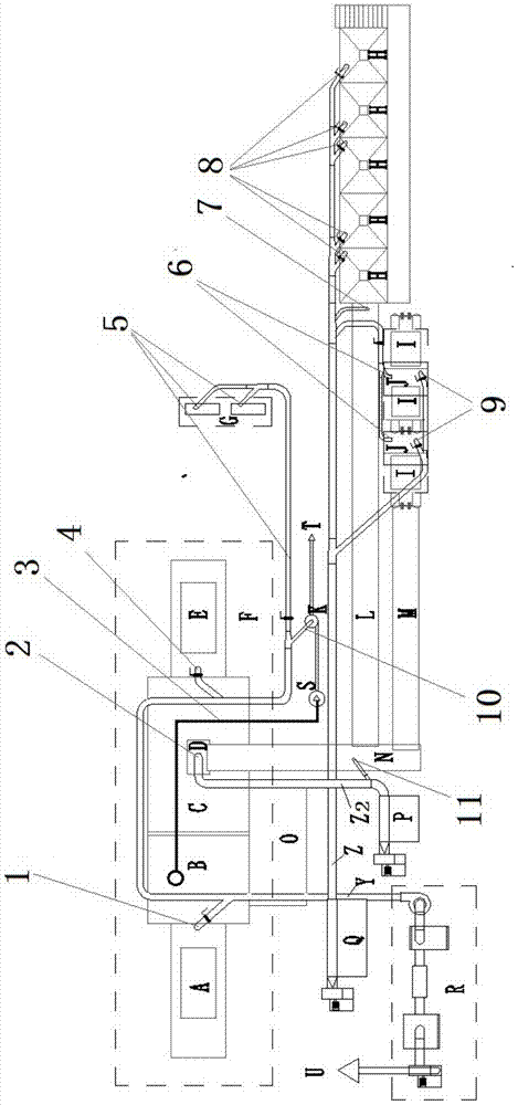 Artificial granite waste gas treatment system