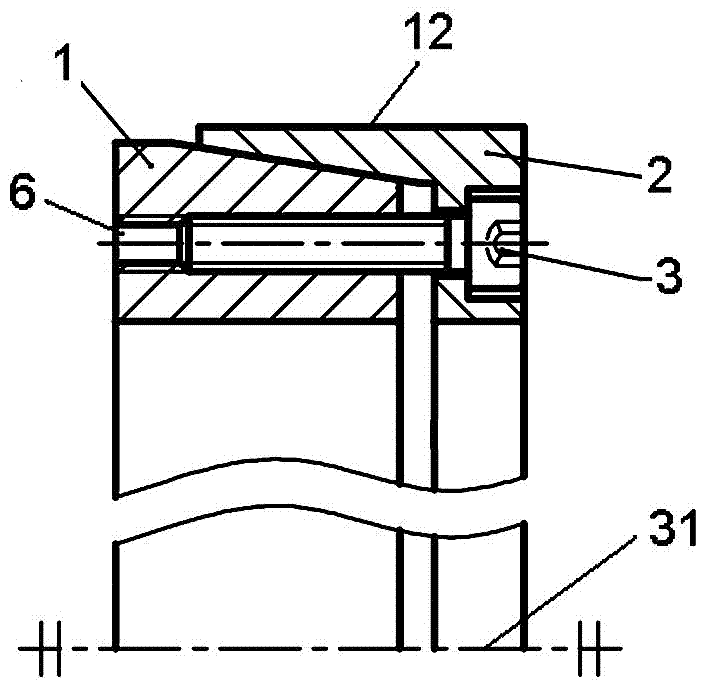 Cone sleeve type grinding device for machining sealing ring with positive conical surface