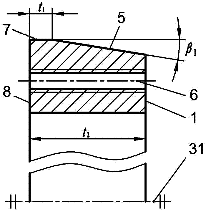 Cone sleeve type grinding device for machining sealing ring with positive conical surface