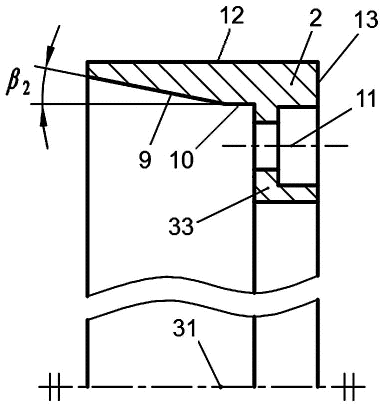 Cone sleeve type grinding device for machining sealing ring with positive conical surface