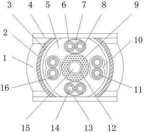 A dual-network composite transmission and wear-resistant and easy-to-install cable