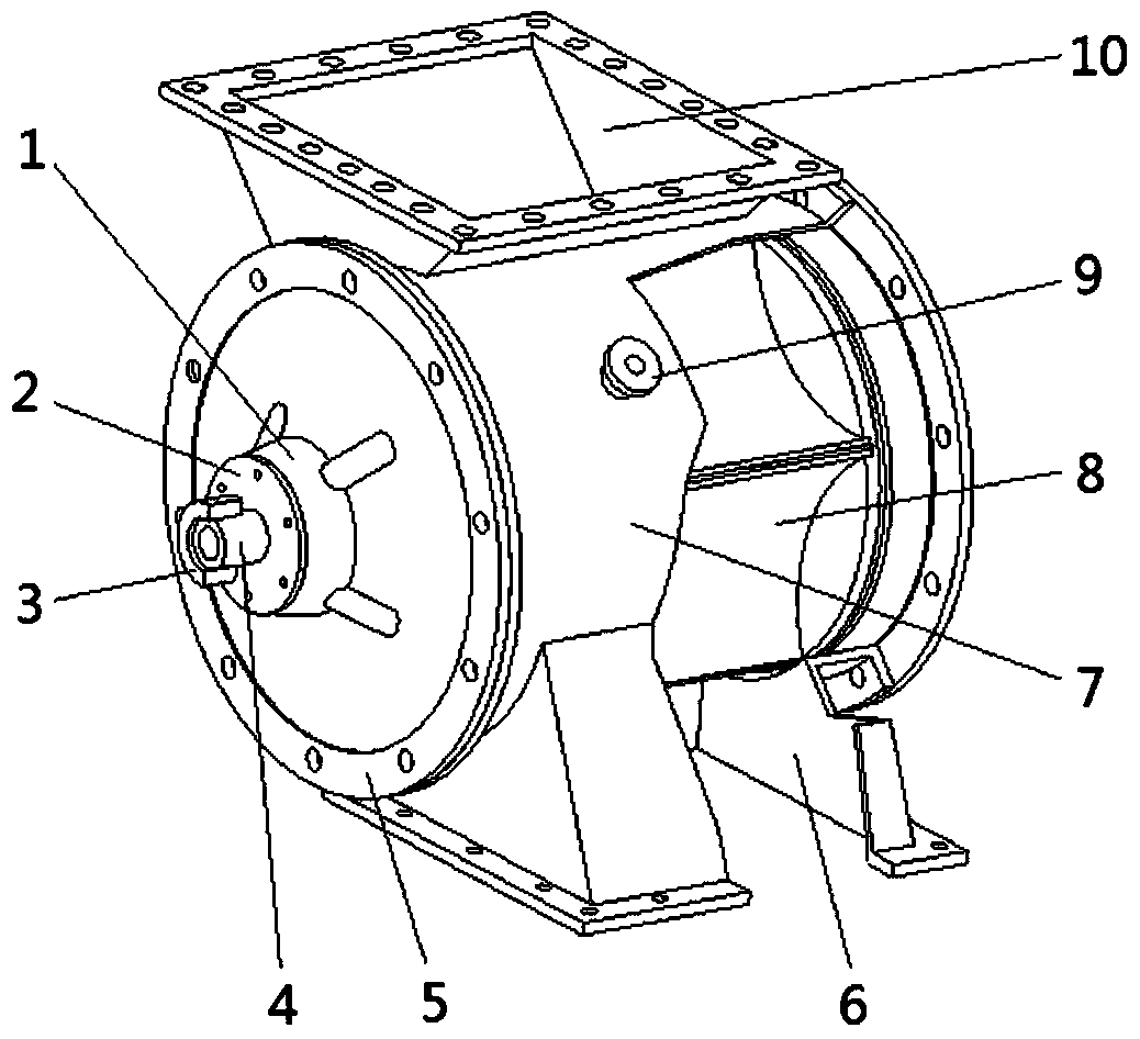 Rotary feeder sealed with air curtain