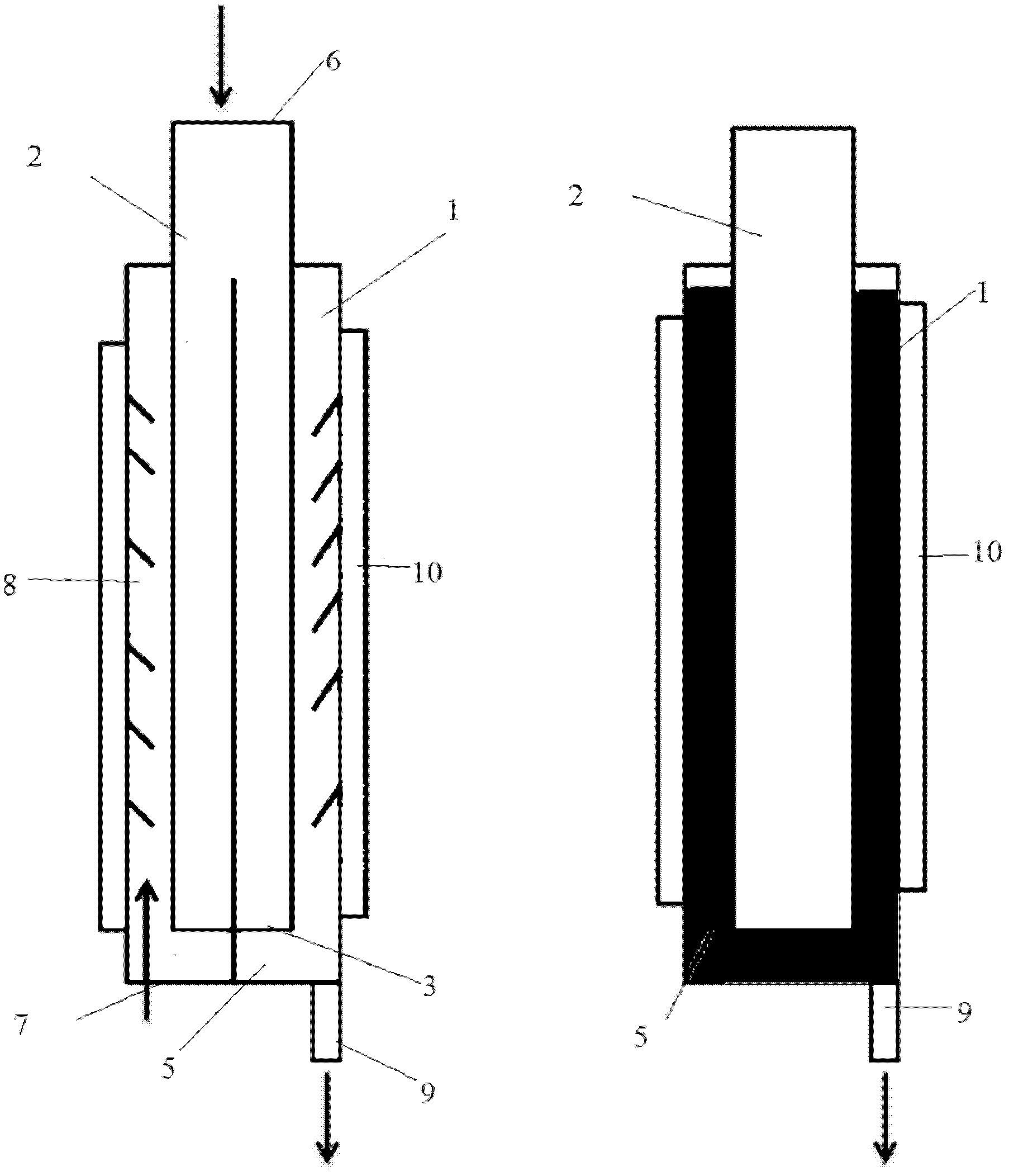 Device and method for continuously preparing high-purity single/double-wall carbon nano tubes