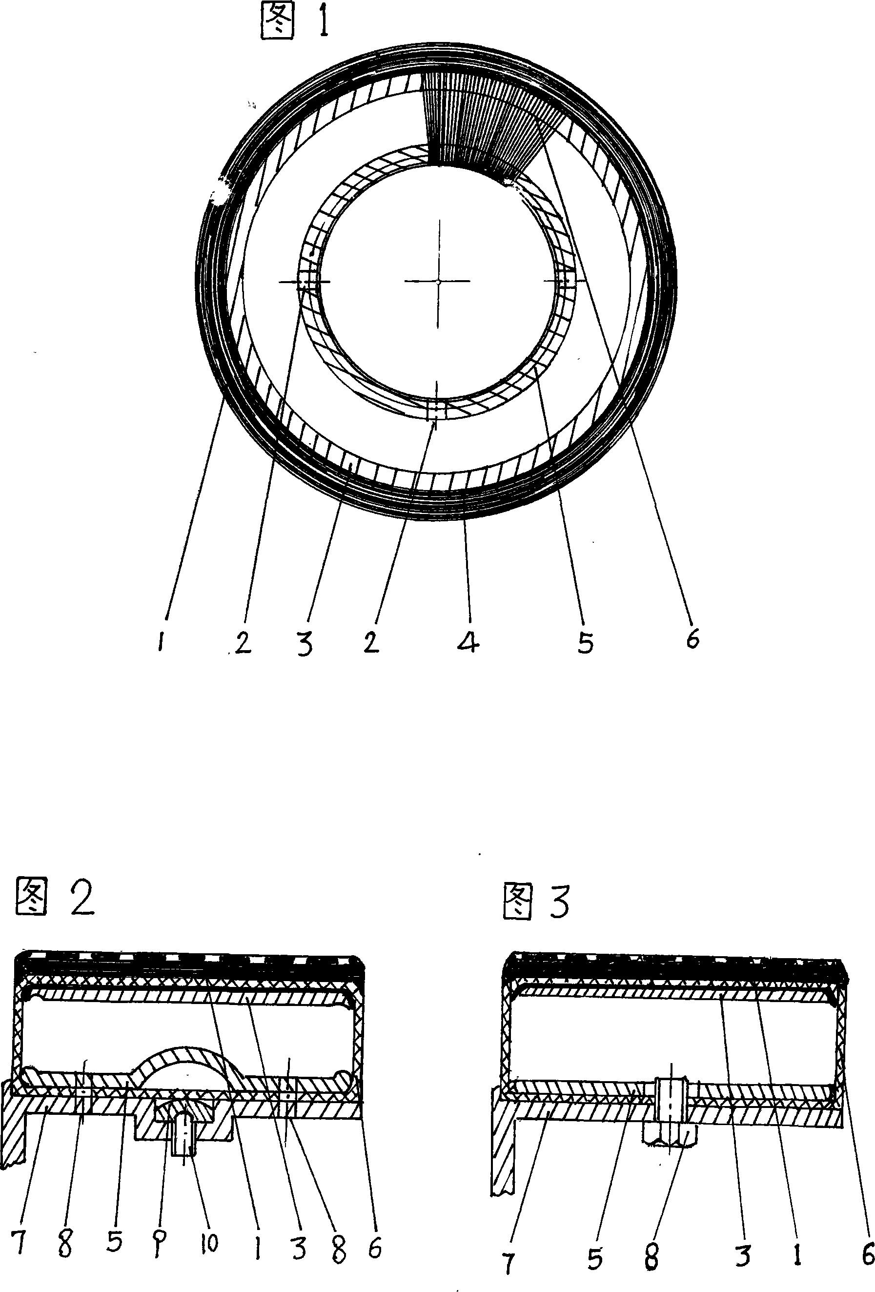 Non-inflating cavity type tyre