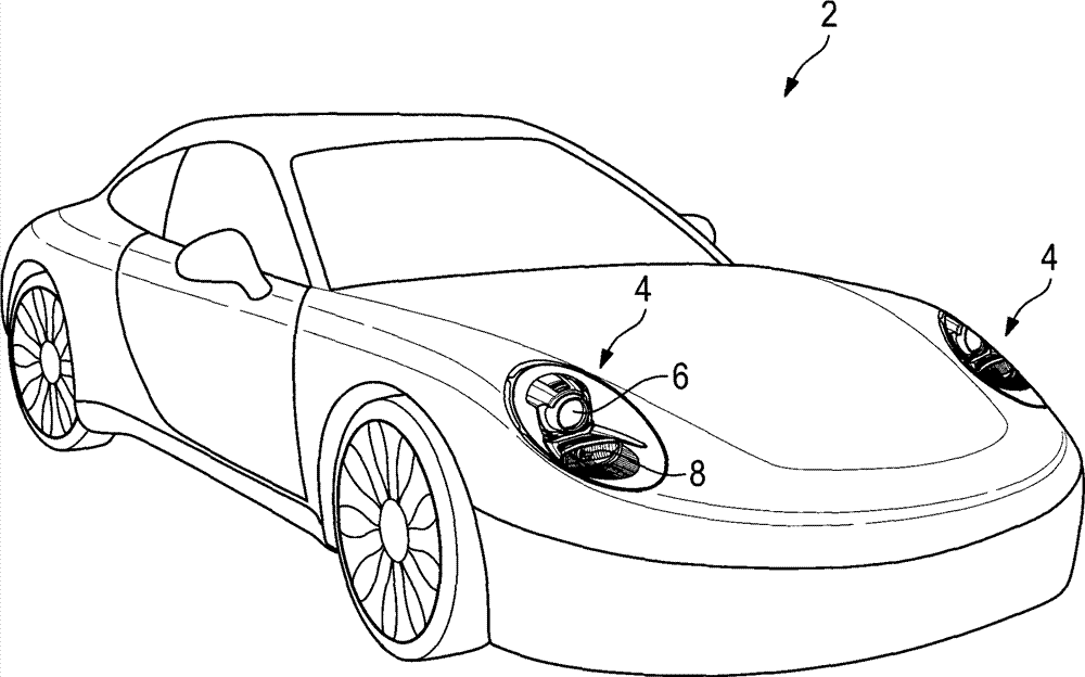 Headlight device used for motor vehicle