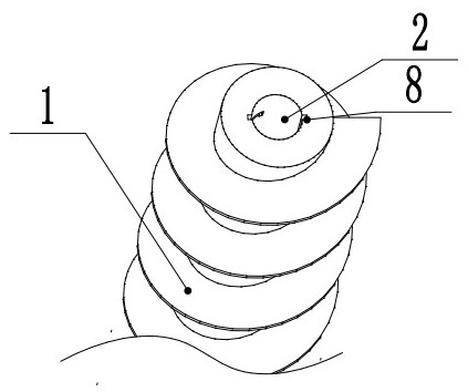 High-toughness large-drift-diameter wide-fin spiral drill rod