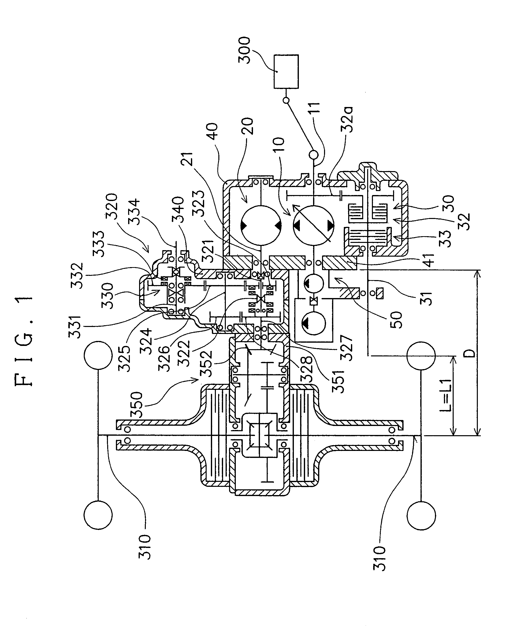 Hydrostatic transmission and power train for vehicle