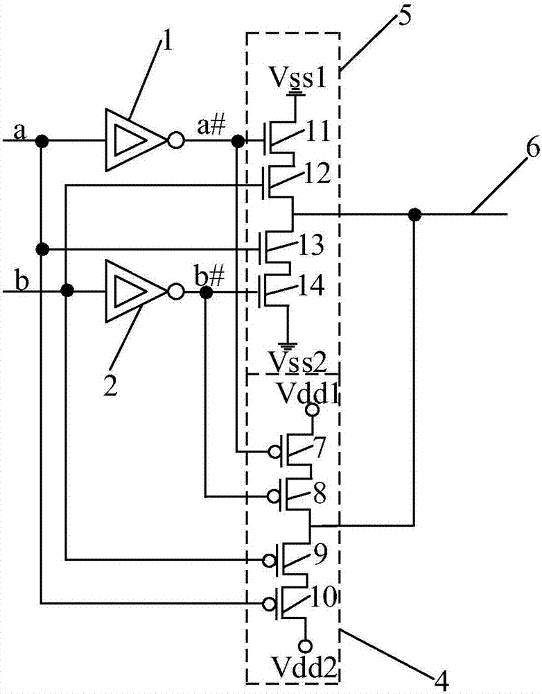 XNOR circuit and anti-nuclear-radiation chip