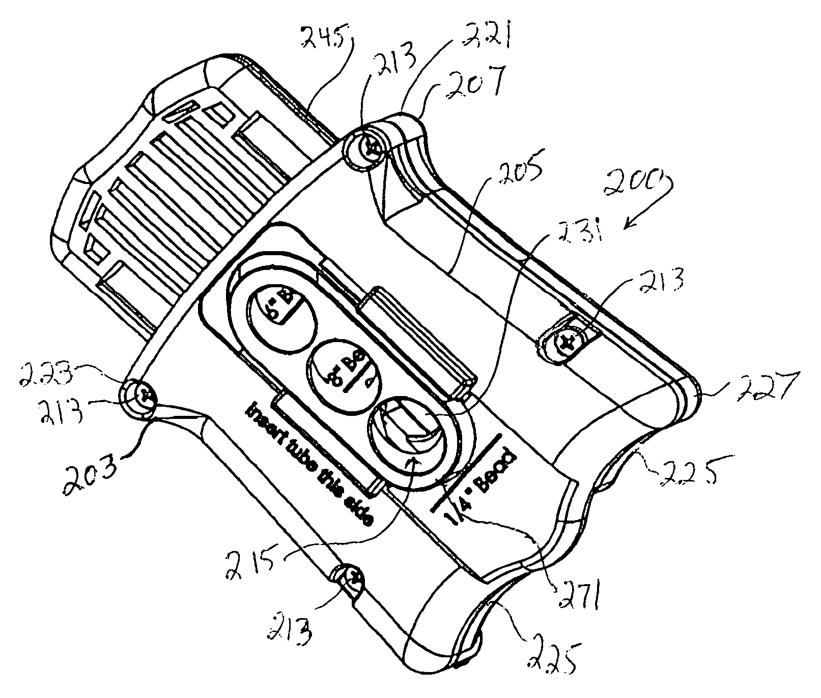 Compact dispensing tube opener