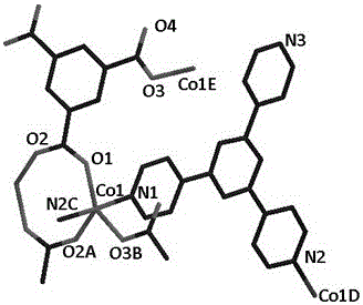 Co(II)-based crystalline catalyst with layer pillaring structure and preparation method thereof