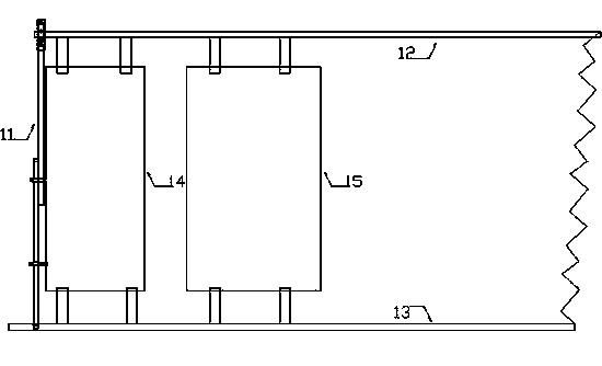 Thin copper baffle bracket for vertical PCB (printed circuit board) plating line