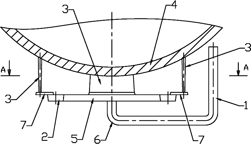 Bottom casting system of strip sectional inner runners