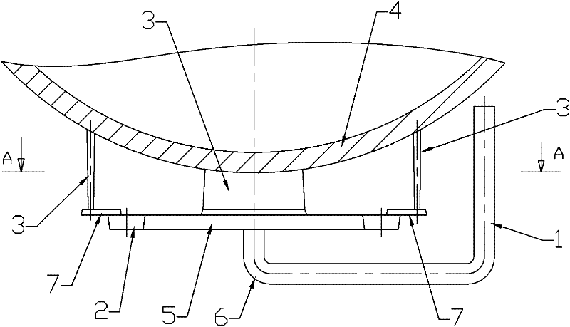 Bottom casting system of strip sectional inner runners