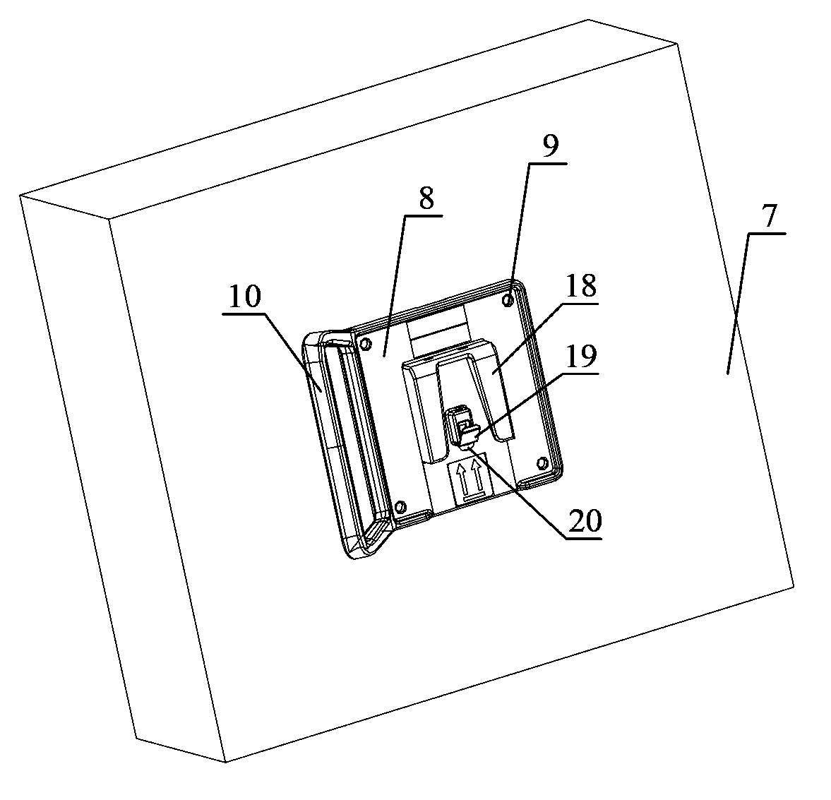 Device for mounting radio frequency module in communication device
